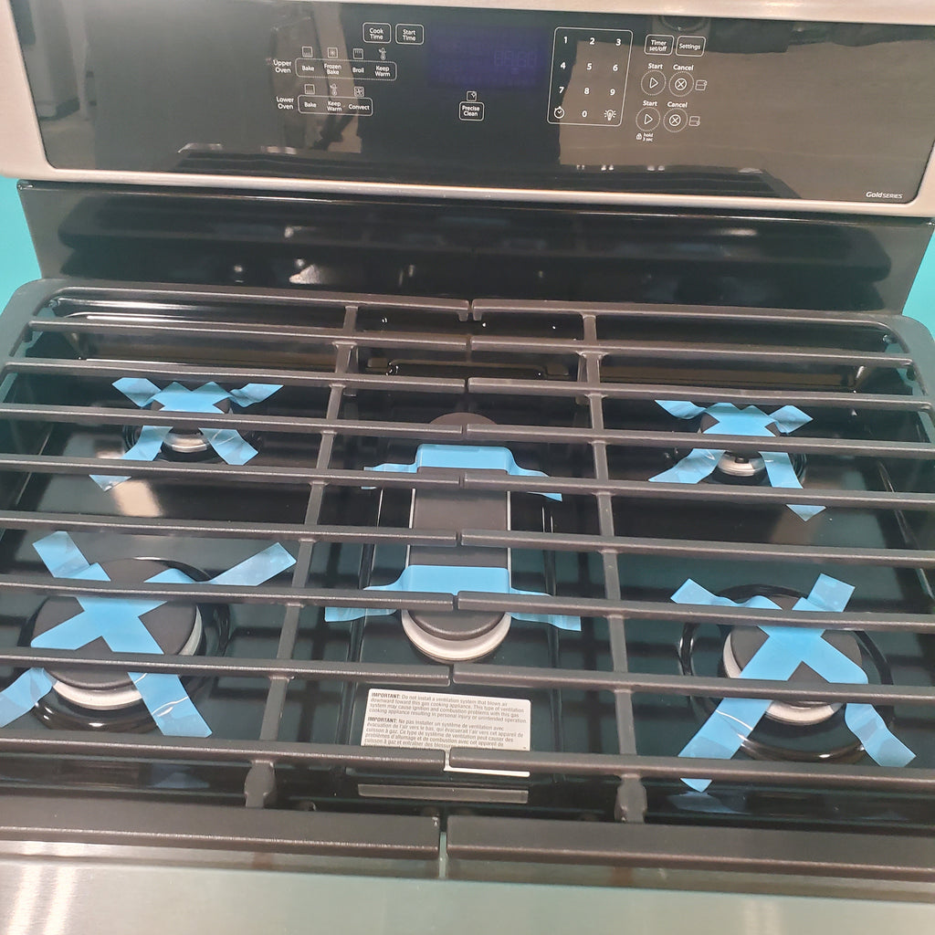 Pictures of Whirlpool Stainless Steel 30" 6.0 Cu. Ft. Gas Double Oven Range with EZ-2-Lift™ Hinged Grates and True Convection with Third Heating Element - Scratch & Dent - Minor - Neu Appliance Outlet - Discount Appliance Outlet in Austin, Tx