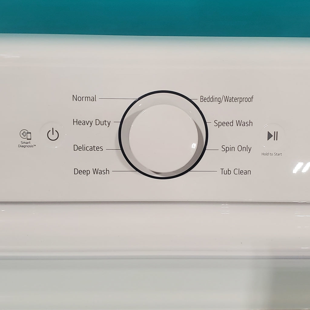 Pictures of ENERGY STAR LG 4.1 cu. ft. Top Load Washing Machine with 4-Way Agitator and ENERGY STAR LG 7.3 cu. ft. Electric Dryer with Smart Diagnosis - Open Box - Neu Appliance Outlet - Discount Appliance Outlet in Austin, Tx