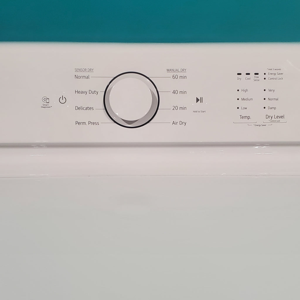 Pictures of ENERGY STAR LG 4.1 cu. ft. Top Load Washing Machine with 4-Way Agitator and ENERGY STAR LG 7.3 cu. ft. Electric Dryer with Smart Diagnosis - Open Box - Neu Appliance Outlet - Discount Appliance Outlet in Austin, Tx
