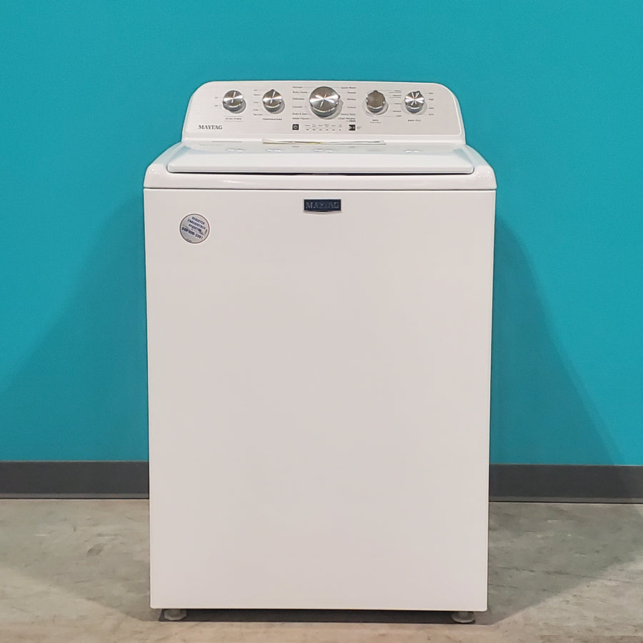 Maytag Top Load 4.5 cu ft Agitator Washer with Extra Power Option, Deep Fill Option and Built-in Water Faucet MVW5035MW - Scratch & Dent - Minor