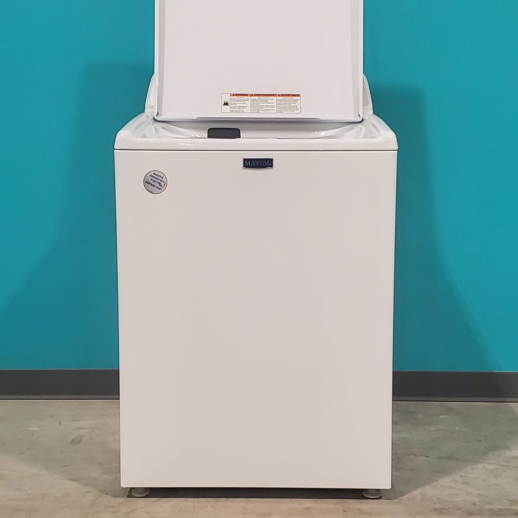 Pictures of Maytag Top Load 4.5 cu ft Agitator Washer with Extra Power Option, Deep Fill Option and Built-in Water Faucet MVW5035MW - Scratch & Dent - Minor - Neu Appliance Outlet - Discount Appliance Outlet in Austin, Tx