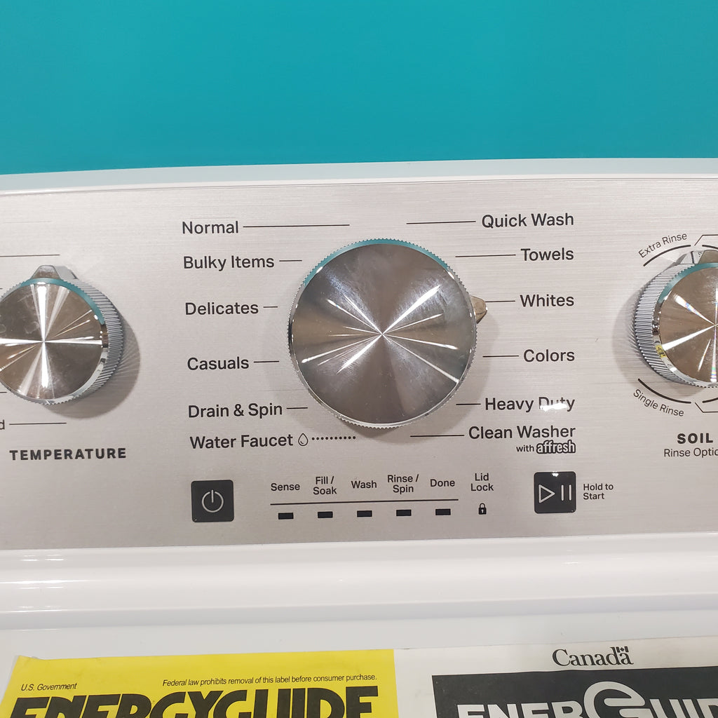 Pictures of Maytag Top Load 4.5 cu ft Agitator Washer with Extra Power Option, Deep Fill Option and Built-in Water Faucet MVW5035MW - Scratch & Dent - Minor - Neu Appliance Outlet - Discount Appliance Outlet in Austin, Tx