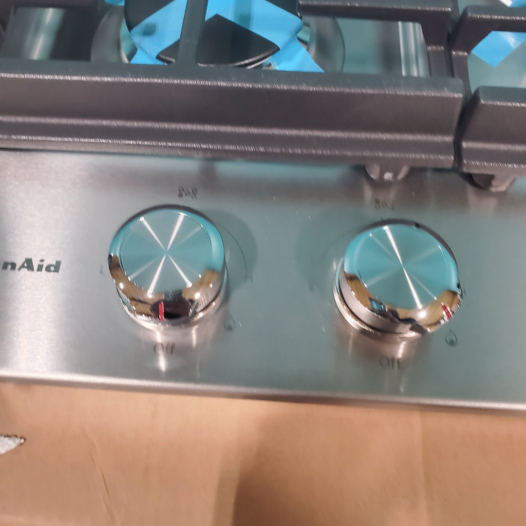 Pictures of Kitchenaid Stainless Steel 30" 5-Burner Gas Cooktop with 17,000 BTU Professional Dual Ring Burner KCGS550ESS - Open Box - Neu Appliance Outlet - Discount Appliance Outlet in Austin, Tx