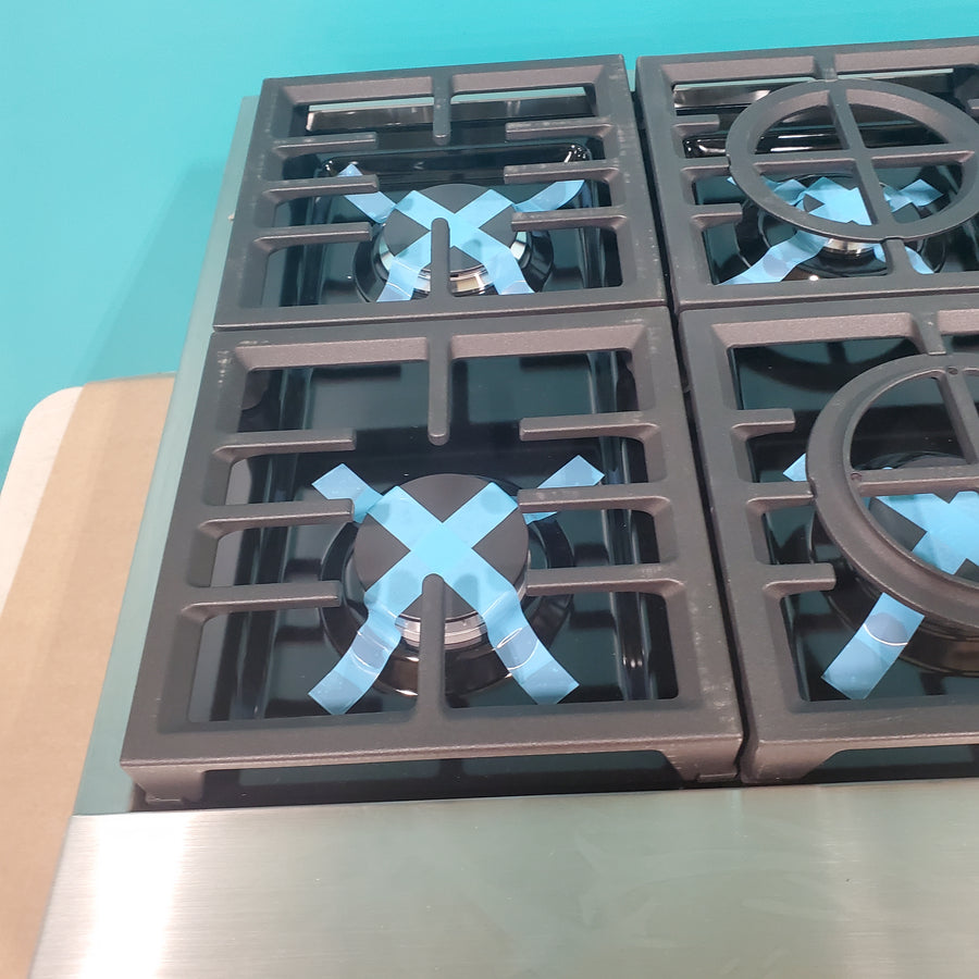 KitchenAid 6-Burner 36" Commercial-Style Gas Rangetop with three level convertible grates KCGC506JSS - Open Box