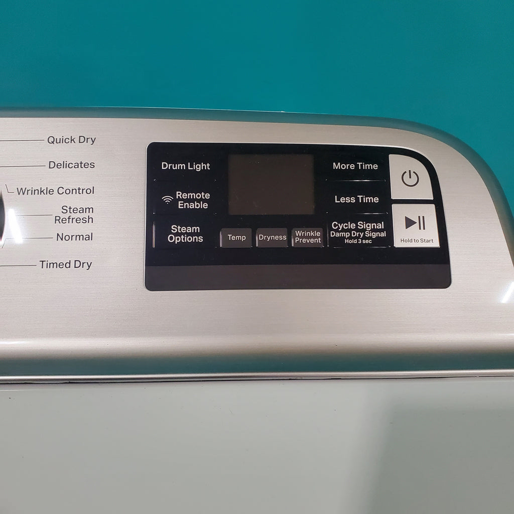 Pictures of Maytag Smart 7.4 cu ft ENERGY STAR Gas Dryer with Extra Power Button and Advanced Moisture Sensing MGD7230HW - Scratch & Dent - Minor - Neu Appliance Outlet - Discount Appliance Outlet in Austin, Tx