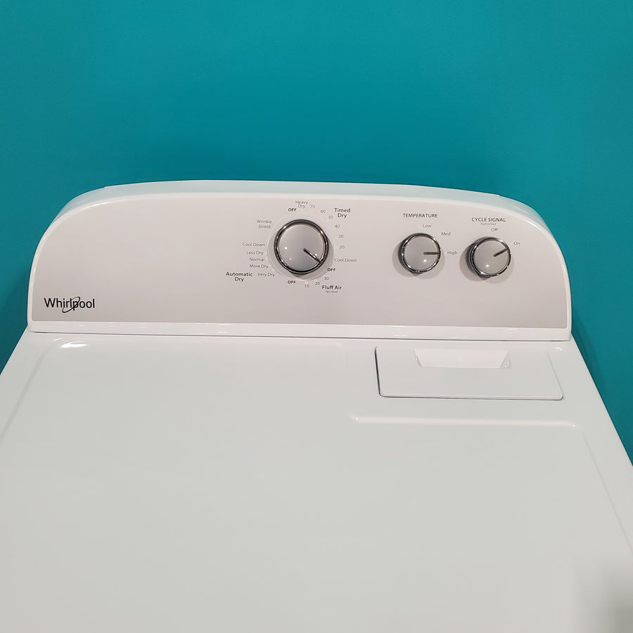 Whirlpool 7.0 cu. ft. Top Load Electric Dryer with AutoDry™ Drying System with Wrinkle Shield™ Option WED4950HW - Scratch & Dent - Moderate