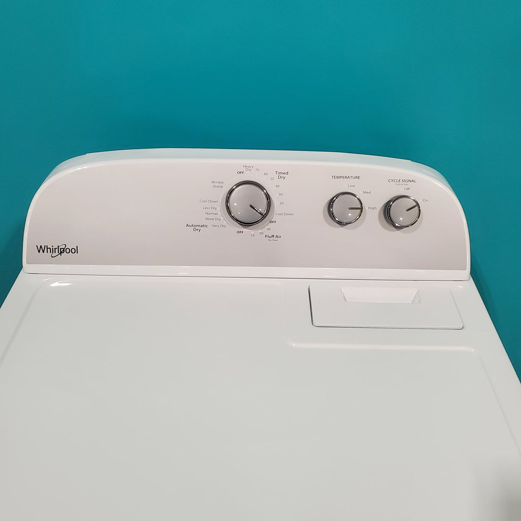 Pictures of HE Whirlpool 3.5 cu. ft. Top Load Washing Machine with Deep Water Wash WTW4816FW and Whirlpool 7.0 cu. ft. Top Load Electric Dryer with AutoDry™ Drying System with Wrinkle Shield™ Option WED4950HW - Neu Appliance Outlet - Discount Appliance Outlet in Austin, Tx