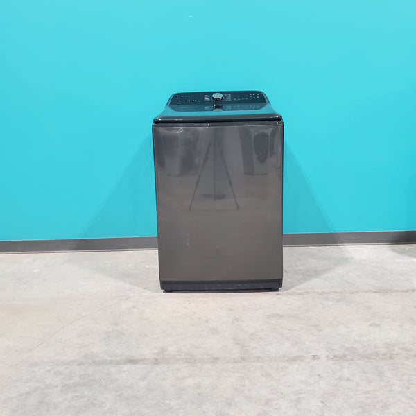 Black Stainless Steel ENERGY STAR Samsung 5.0 cu. ft. Top Load Washer with Active Water Jet - Scratch & Dent - Minor