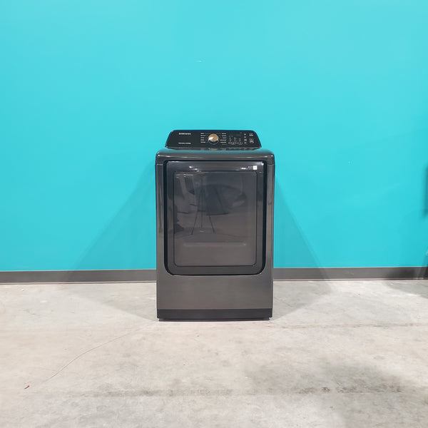 Samsung Brushed Black 7.4 cu. ft. Smart Electric Dryer with Sensor Dry DVE47CG3500V - Open Box