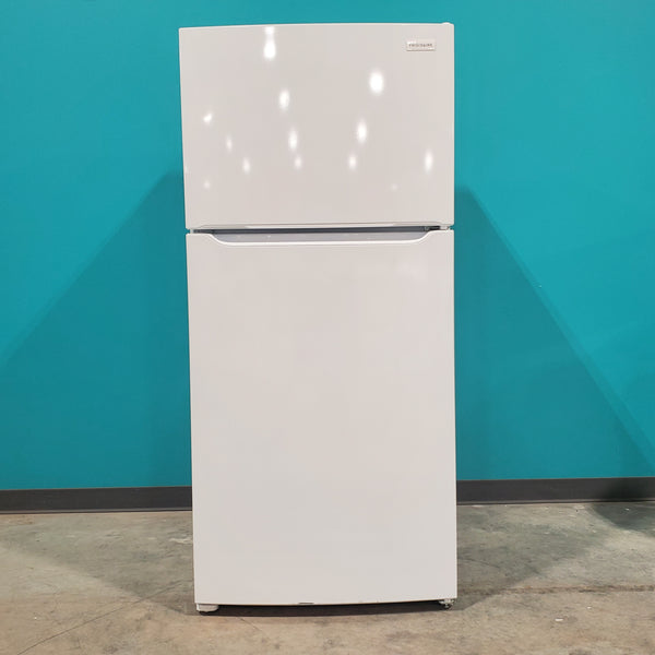 Frigidaire White 20 Cu. Ft. Garage Ready Top Freezer Refrigerator With Ice Maker Installed FFTR2045VW - Scratch & Dent - Minor