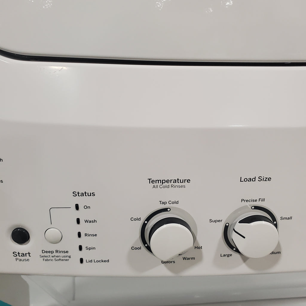 Pictures of GE 3.8 cu. ft. Laundry Center Washer and 5.9 cu. ft. Electric Dryer with Electro-Mechanical Rotary Dial Controls GUD27ESSMWW - Open Box - Neu Appliance Outlet - Discount Appliance Outlet in Austin, Tx