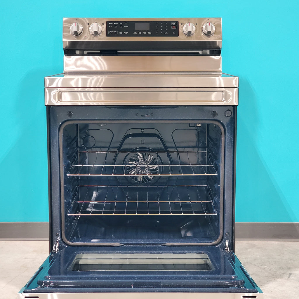 Pictures of Samsung 6.3 cu. ft. Smart Freestanding Electric Range with No-Preheat Air Fry & Convection in Stainless Steel - Open Box - Neu Appliance Outlet - Discount Appliance Outlet in Austin, Tx