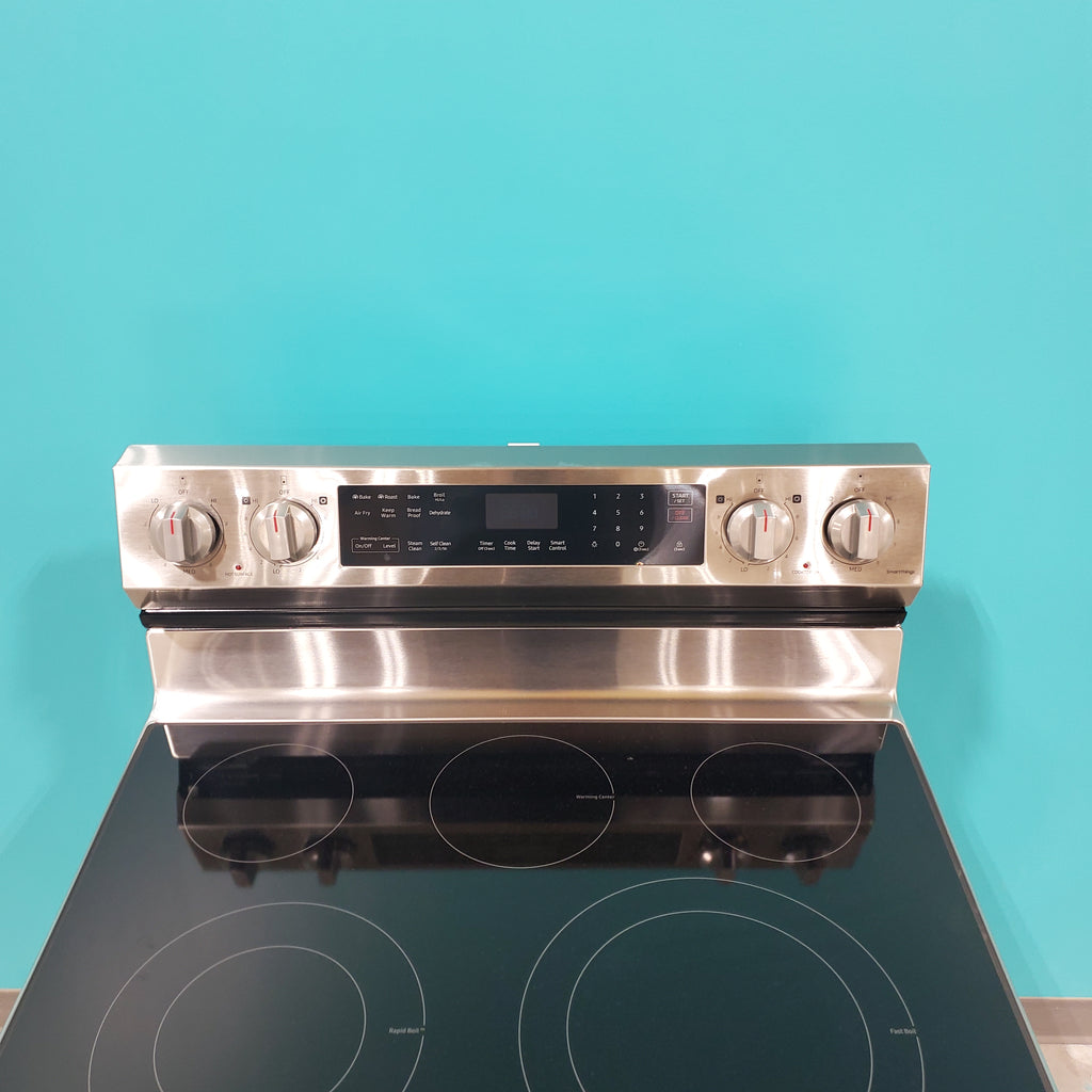 Pictures of Samsung 6.3 cu. ft. Smart Freestanding Electric Range with No-Preheat Air Fry & Convection in Stainless Steel - Open Box - Neu Appliance Outlet - Discount Appliance Outlet in Austin, Tx