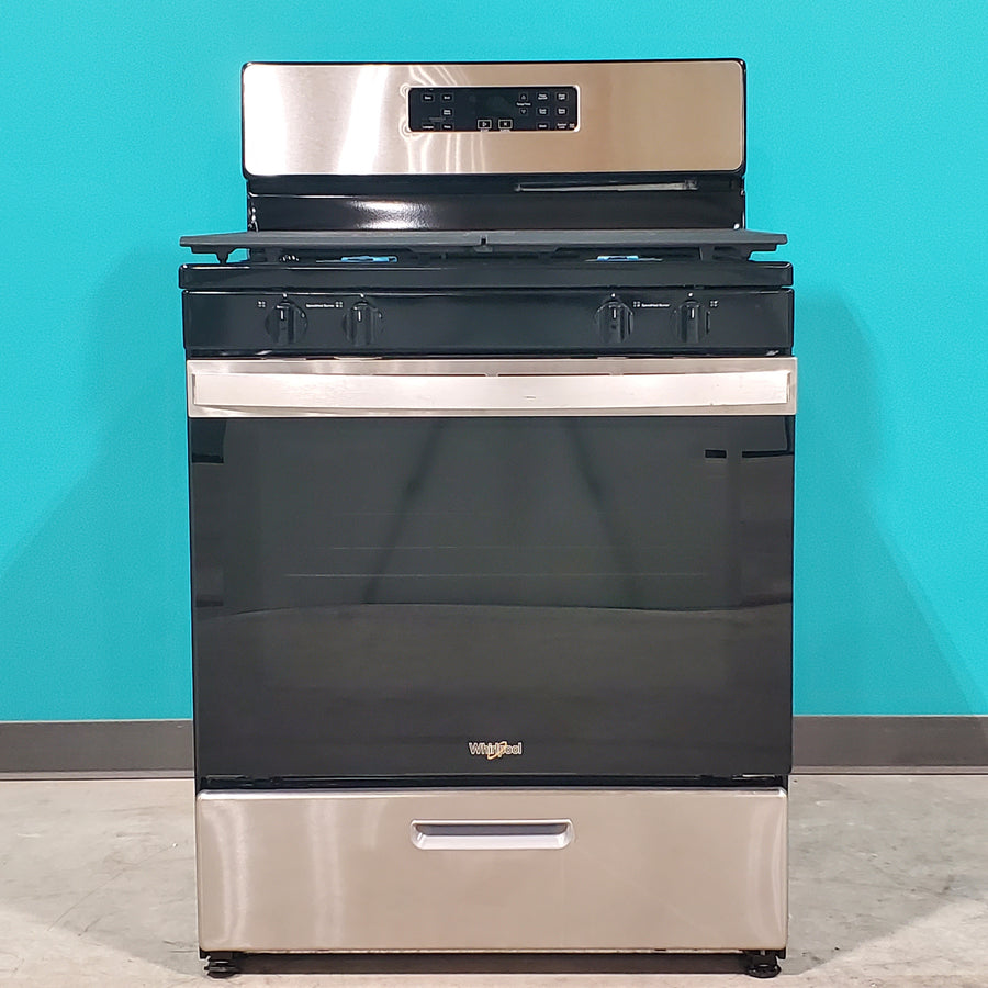 Whirlpool Stainless 5.1 Cu. Ft. Freestanding Gas Range with Broiler Drawer and Two Speed Heat Burners - Scratch & Dent - Minor