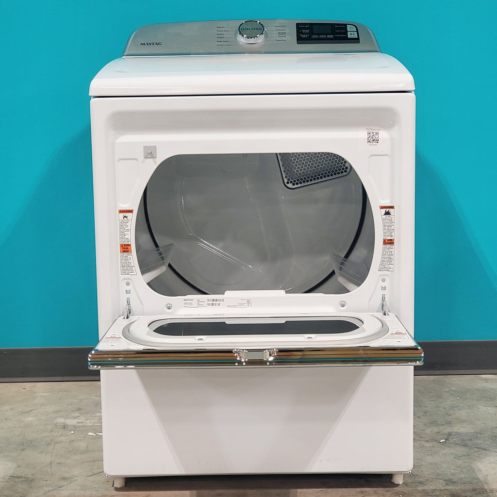 Pictures of Maytag 4.7 cu. ft. Smart Top Load Washing Machine with Extra Power Button and Deep Fill option MVW6230HW and Smart 7.4 cu. ft. Electric Dryer with Extra Power and Advanced Moisture Sensing MED6230HW - Neu Appliance Outlet - Discount Appliance Outlet in Austin, Tx