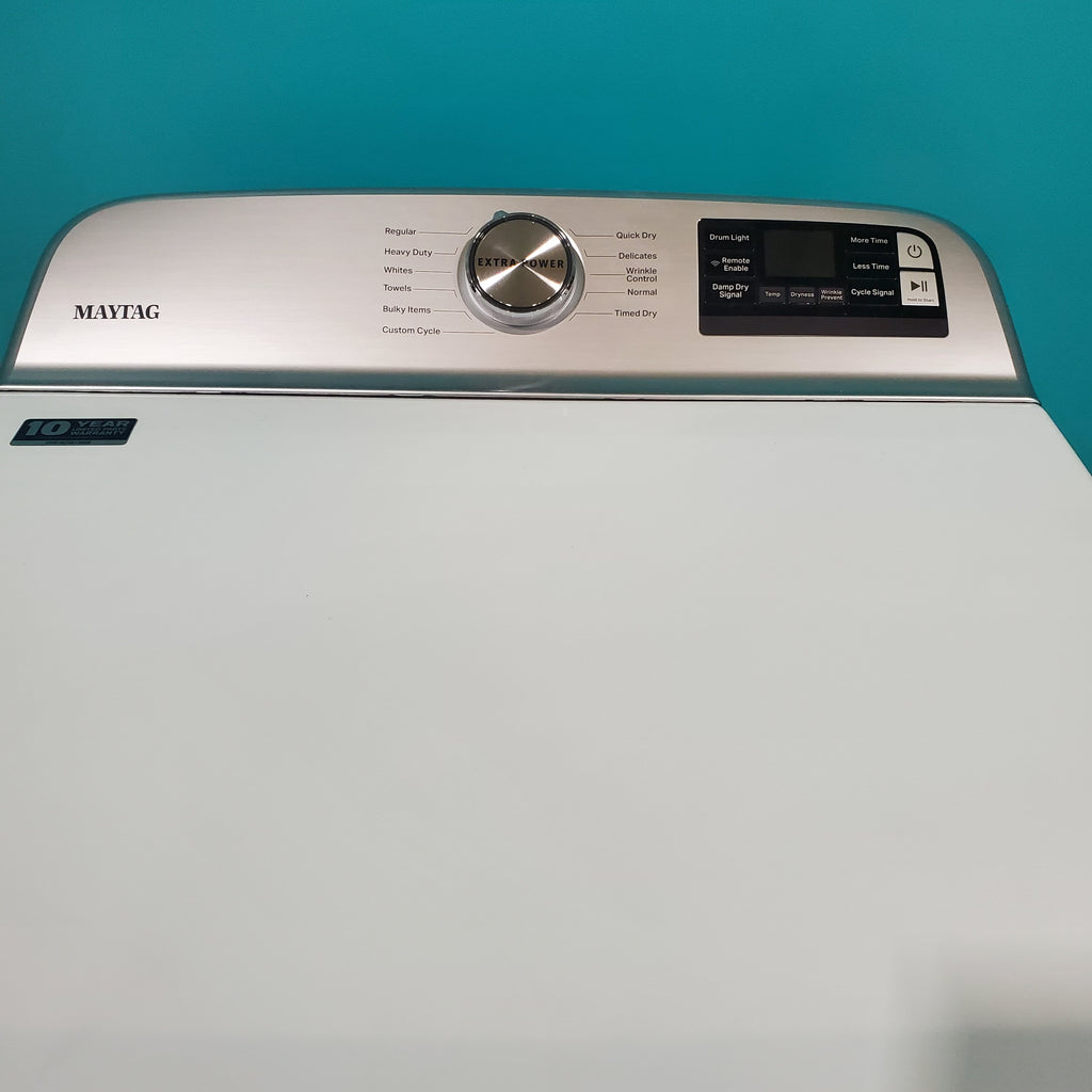 Pictures of Maytag 4.7 cu. ft. Smart Top Load Washing Machine with Extra Power Button and Deep Fill option MVW6230HW and Smart 7.4 cu. ft. Electric Dryer with Extra Power and Advanced Moisture Sensing MED6230HW - Neu Appliance Outlet - Discount Appliance Outlet in Austin, Tx