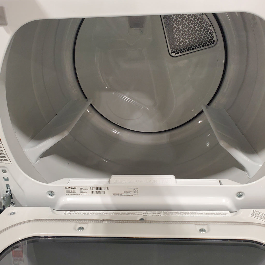 Pictures of Maytag 4.7 cu. ft. Smart Top Load Washing Machine with Extra Power Button and Deep Fill option MVW6230HW and Smart 7.4 cu. ft. Electric Dryer with Extra Power and Advanced Moisture Sensing MED6230HW - Neu Appliance Outlet - Discount Appliance Outlet in Austin, Tx
