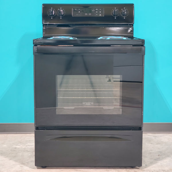 Whirlpool 30" Black 4.8 cu. ft. Electric Coil Top Range with Keep Warm Setting WFC150M0JB - Open Box