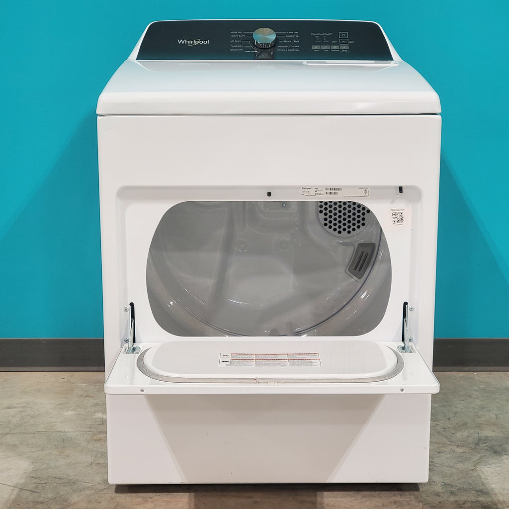 Pictures of Whirlpool 4.7–4.8 Cu. Ft. Top Load Washer with 2 in 1 Removable Agitator and Built-In Water Faucet and 7.0 Cu. Ft. Top Load Electric Moisture Sensing Dryer with Wrinkle Shield™ Option - Open Box - Neu Appliance Outlet - Discount Appliance Outlet in Austin, Tx
