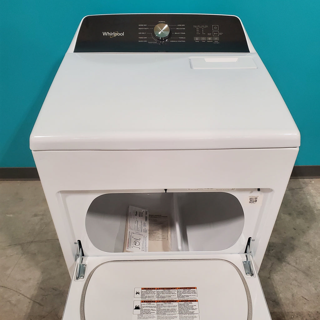 Pictures of Whirlpool 4.7–4.8 Cu. Ft. Top Load Washer with 2 in 1 Removable Agitator and Built-In Water Faucet and 7.0 Cu. Ft. Top Load Electric Moisture Sensing Dryer with Wrinkle Shield™ Option - Open Box - Neu Appliance Outlet - Discount Appliance Outlet in Austin, Tx