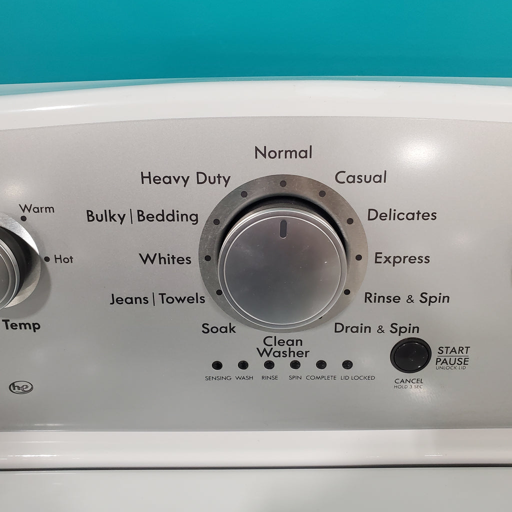 Pictures of Kenmore Top Load 4.2 cu ft Capacity Washing Machine with Triple Action Agitator with Deep Fill Option and ENERGY STAR Kenmore 7.4 cu. ft. Electric Dryer with Auto-Dry - Certified Refurbished - Neu Appliance Outlet - Discount Appliance Outlet in Austin, Tx