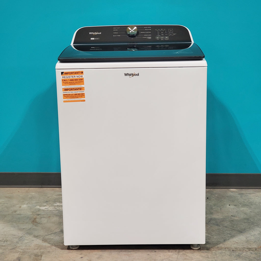 Pictures of Whirlpool 4.7–4.8 Cu. Ft. Top Load Washer with 2 in 1 Removable Agitator and Built-In Water Faucet and 7.0 Cu. Ft. Top Load Electric Moisture Sensing Dryer with Wrinkle Shield™ Option - Open Box - Neu Appliance Outlet - Discount Appliance Outlet in Austin, Tx