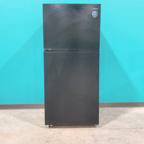 Black ENERGY STAR Midea 18.1 cu. ft. Top Freezer Refrigerator with Reversible Door - Scratch & Dent - Minor