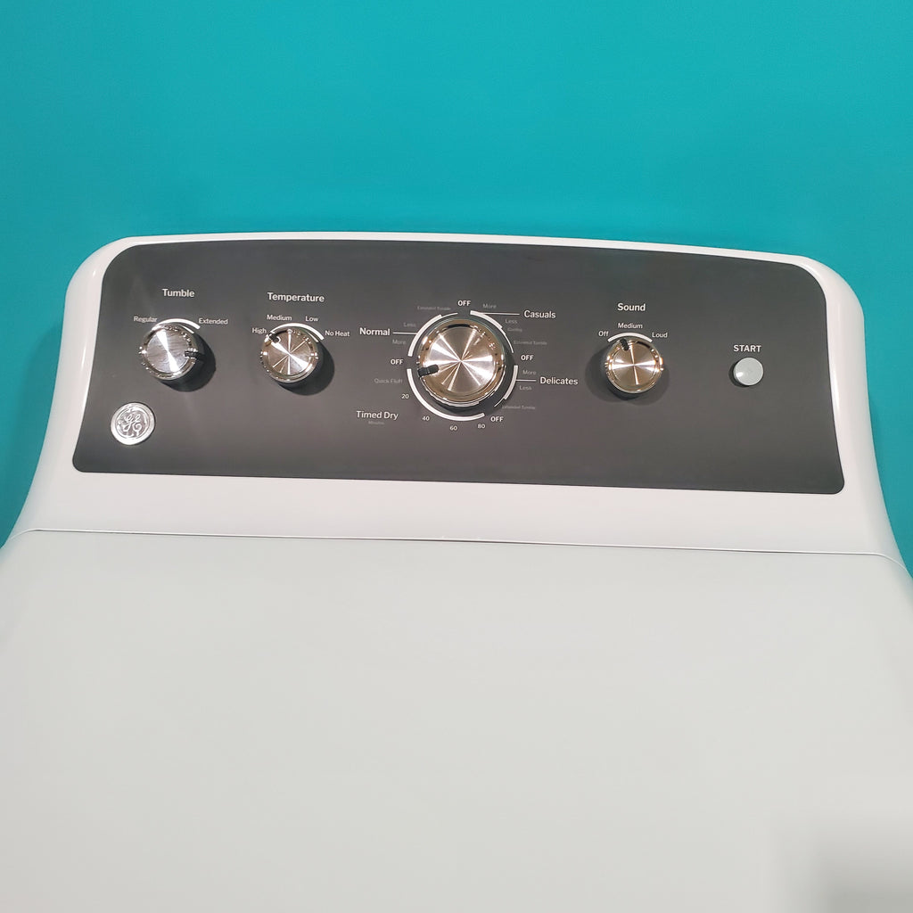 Pictures of GE 4.5 cu. ft. Capacity Washer with Stainless Steel Basket, Cold Plus and Wash Boost and GE 7.2 cu. ft. Capacity Electric Dryer with Up To 120 ft. Venting and Extended Tumble - Open Box - Neu Appliance Outlet - Discount Appliance Outlet in Austin, Tx