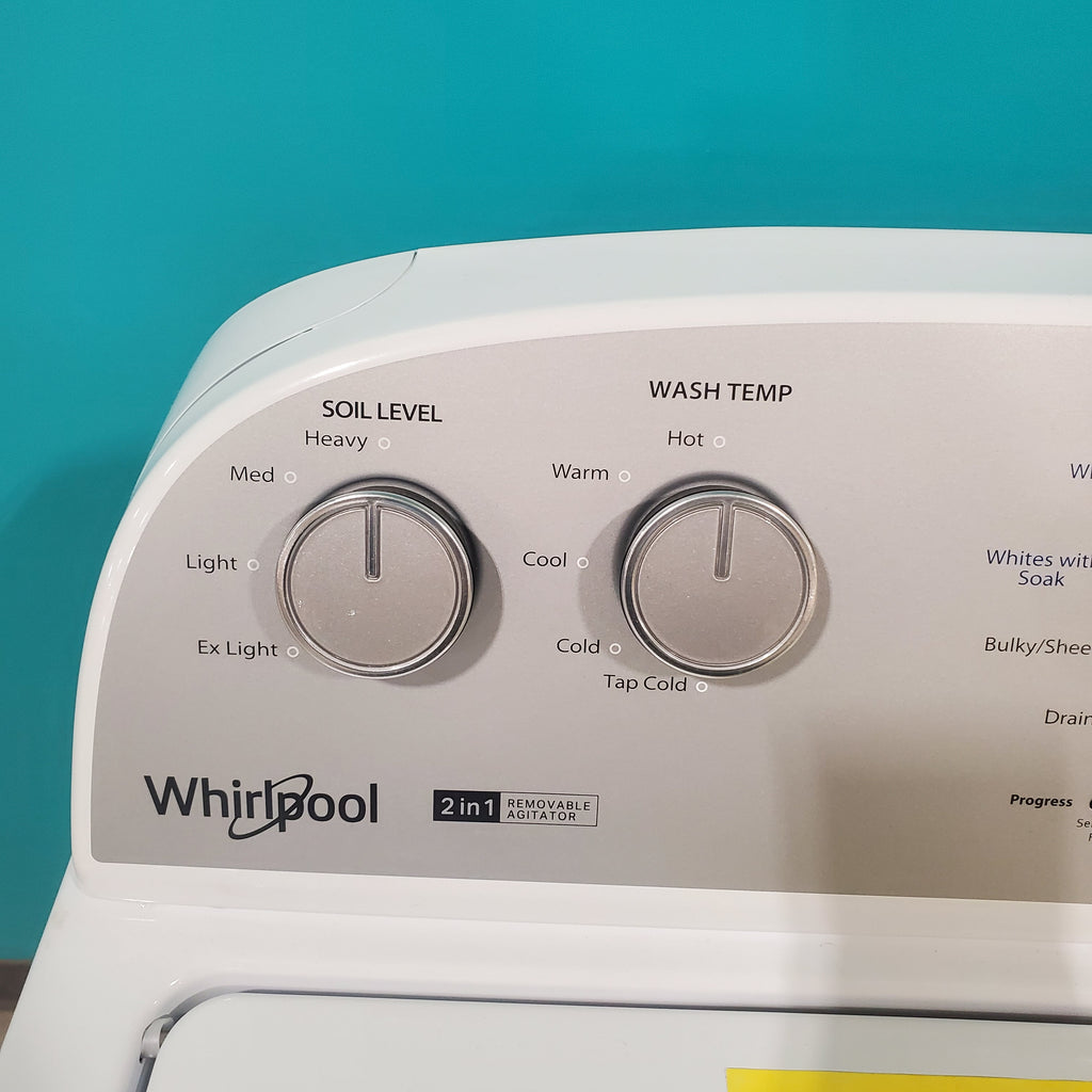 Pictures of Whirlpool 3.8–3.9 Cu. Ft. Top Load Washer with 2 in 1 Removable Agitator and Soil Level Selection WTW4957PW - Open Box - Neu Appliance Outlet - Discount Appliance Outlet in Austin, Tx
