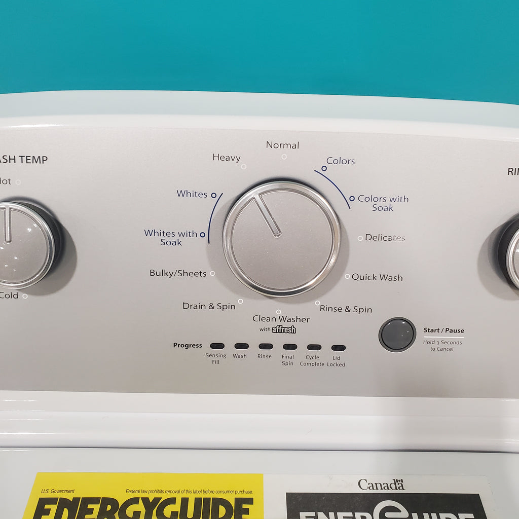 Pictures of Whirlpool 3.8–3.9 Cu. Ft. Top Load Washer with 2 in 1 Removable Agitator and Soil Level Selection WTW4957PW - Open Box - Neu Appliance Outlet - Discount Appliance Outlet in Austin, Tx