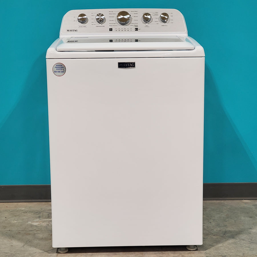 Top Load Maytag 4.8 cu ft Power Impeller Washer with Extra Power Option and Deep Fill MVW5430MW - Scratch & Dent - Minor