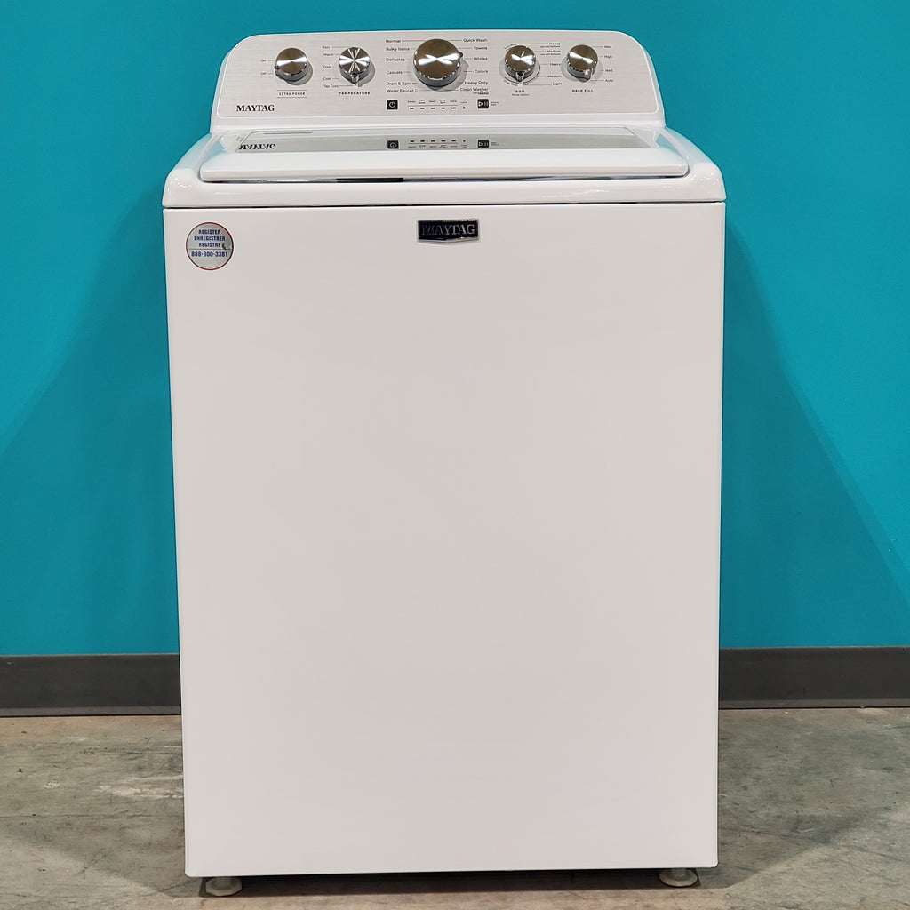 Pictures of Top Load Maytag 4.8 cu ft Power Impeller Washer with Extra Power Option and Deep Fill MVW5430MW - Scratch & Dent - Minor - Neu Appliance Outlet - Discount Appliance Outlet in Austin, Tx