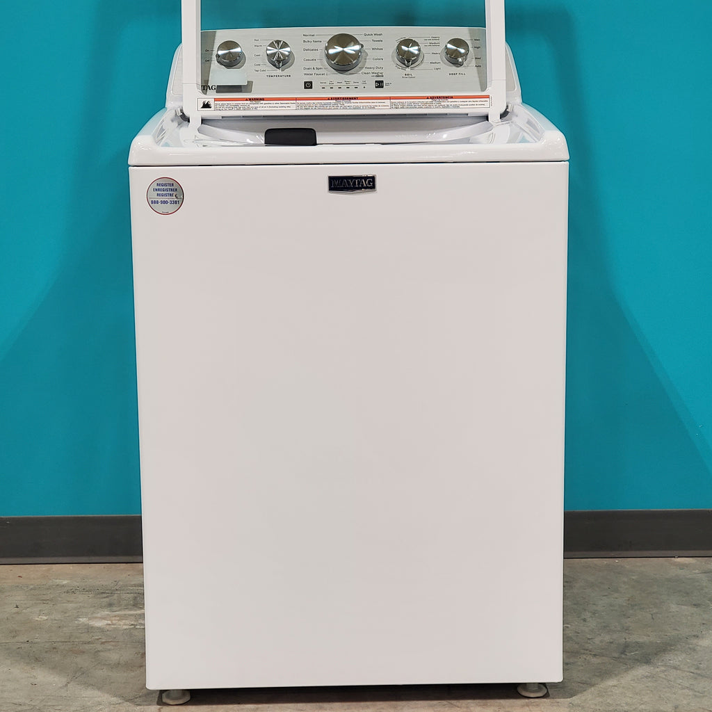 Pictures of Top Load Maytag 4.8 cu ft Power Impeller Washer with Extra Power Option and Deep Fill MVW5430MW - Scratch & Dent - Minor - Neu Appliance Outlet - Discount Appliance Outlet in Austin, Tx