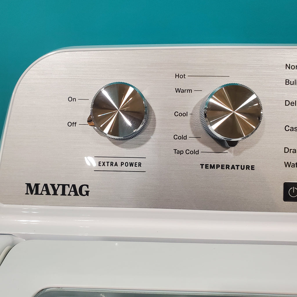 Pictures of Top Load Maytag 4.8 cu ft Power Impeller Washer with Extra Power Option and Deep Fill MVW5430MW - Scratch & Dent - Minor - Neu Appliance Outlet - Discount Appliance Outlet in Austin, Tx