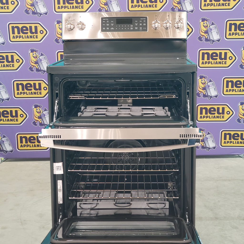 Pictures of GE Free-Standing 30" Electric Double Oven Convection Range with No-Preheat Air Fry JBS86SPSS - Open Box - Neu Appliance Outlet - Discount Appliance Outlet in Austin, Tx