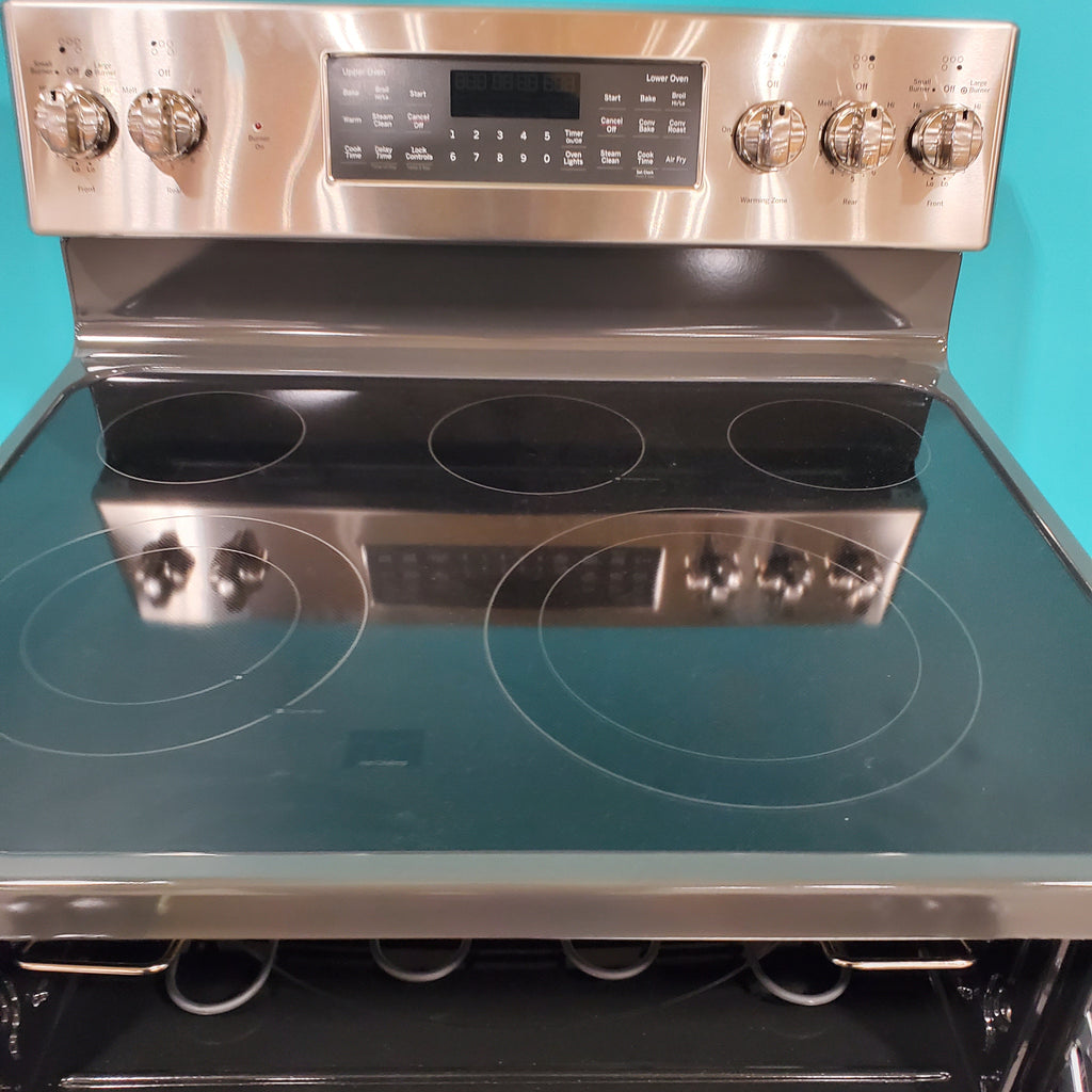 Pictures of GE Free-Standing 30" Electric Double Oven Convection Range with No-Preheat Air Fry JBS86SPSS - Open Box - Neu Appliance Outlet - Discount Appliance Outlet in Austin, Tx