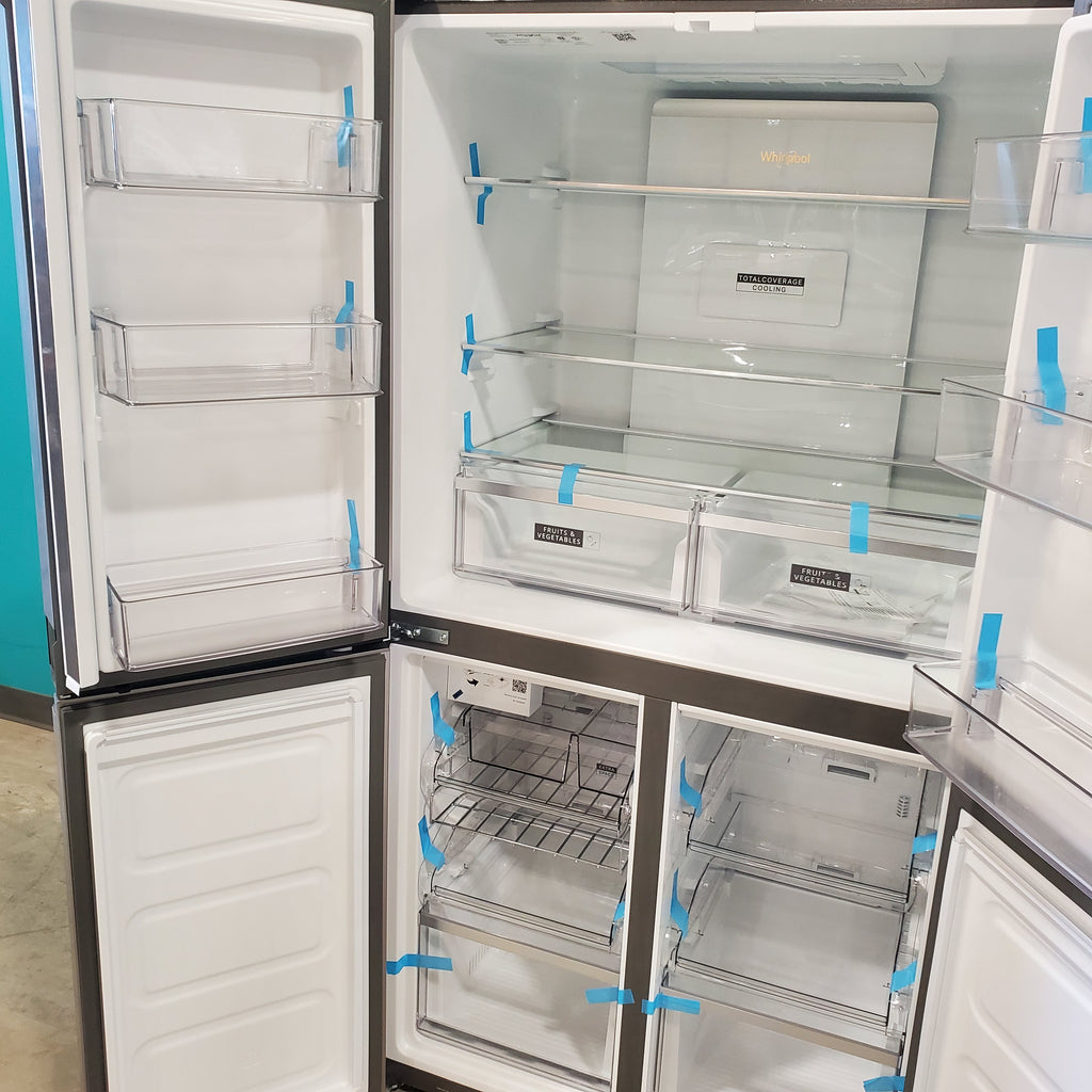 Pictures of Whirlpool Fingerprint-Resistant Stainless 36-inch Wide Counter Depth 4 Door 19.4 cu. ft. Refrigerator with Flexible ice bin WRQA59CNKZ - Open Box - Neu Appliance Outlet - Discount Appliance Outlet in Austin, Tx