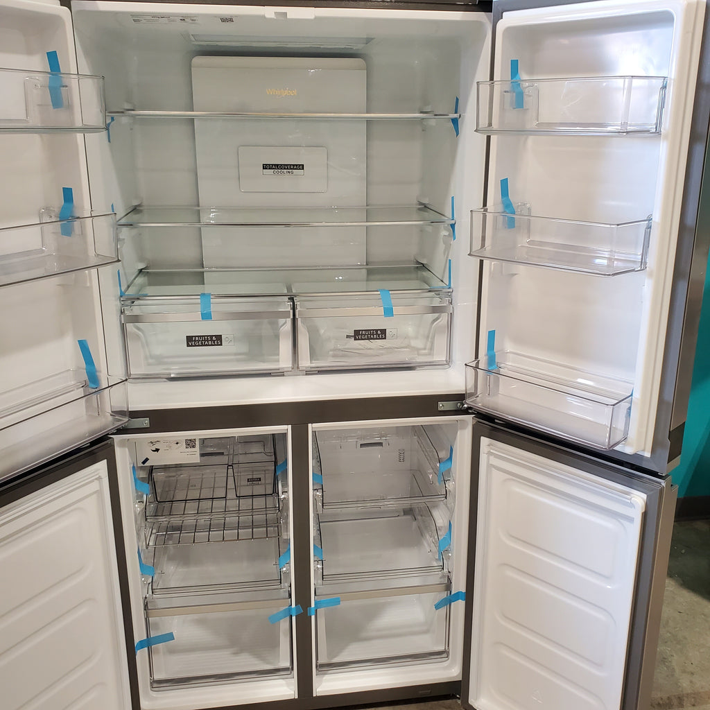 Pictures of Whirlpool Fingerprint-Resistant Stainless 36-inch Wide Counter Depth 4 Door 19.4 cu. ft. Refrigerator with Flexible ice bin WRQA59CNKZ - Open Box - Neu Appliance Outlet - Discount Appliance Outlet in Austin, Tx