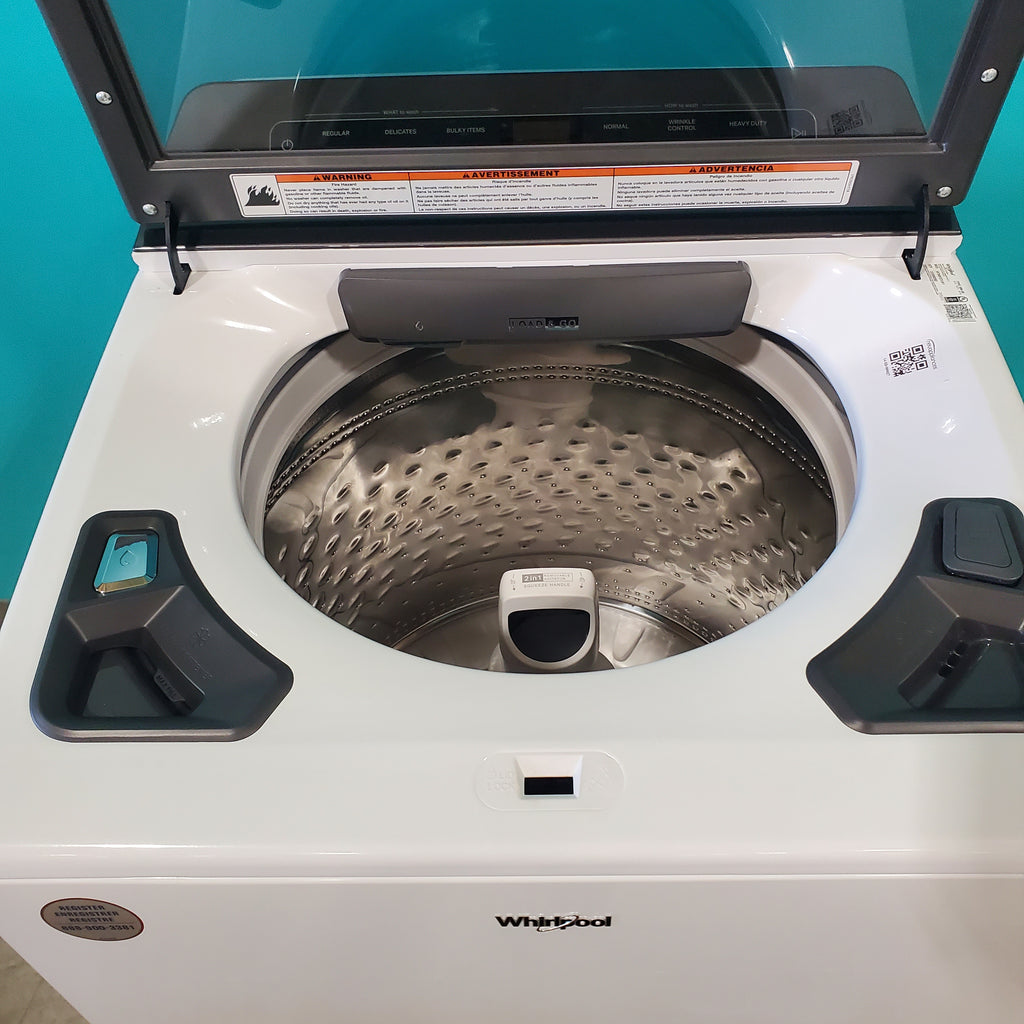 Pictures of Whirlpool 5.2 - 5.3 cu. ft. Top Load Washer with 2 in 1 Removable Agitator and Load & Go™ dispenser WTW8127LW - Scratch & Dent - Minor - Neu Appliance Outlet - Discount Appliance Outlet in Austin, Tx