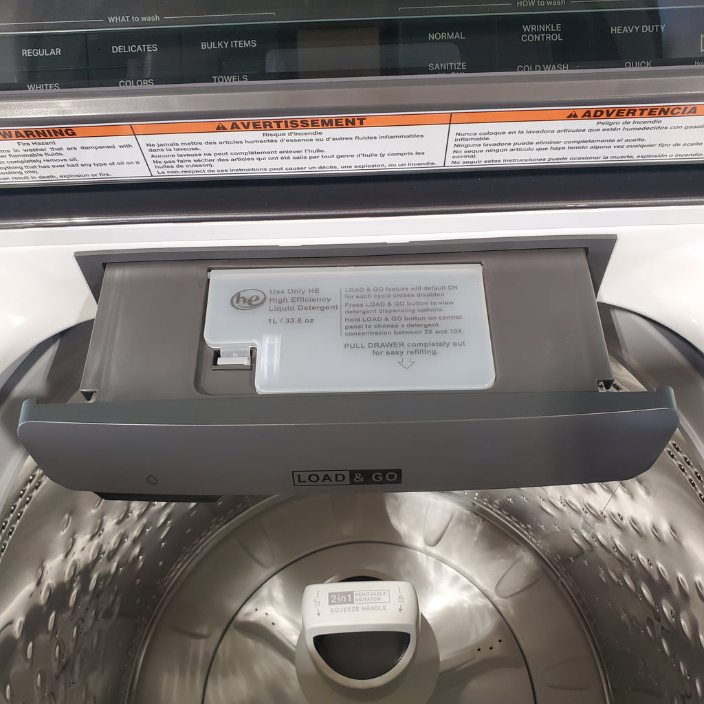 Pictures of Whirlpool 5.2 - 5.3 cu. ft. Top Load Washer with 2 in 1 Removable Agitator and Load & Go™ dispenser WTW8127LW - Scratch & Dent - Minor - Neu Appliance Outlet - Discount Appliance Outlet in Austin, Tx