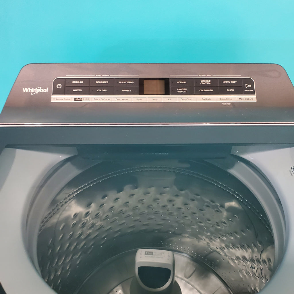 Pictures of Whirlpool 5.2 - 5.3 cu. ft. Top Load Washer with 2 in 1 Removable Agitator and Load & Go™ dispenser WTW8127LW - Scratch & Dent - Minor - Neu Appliance Outlet - Discount Appliance Outlet in Austin, Tx