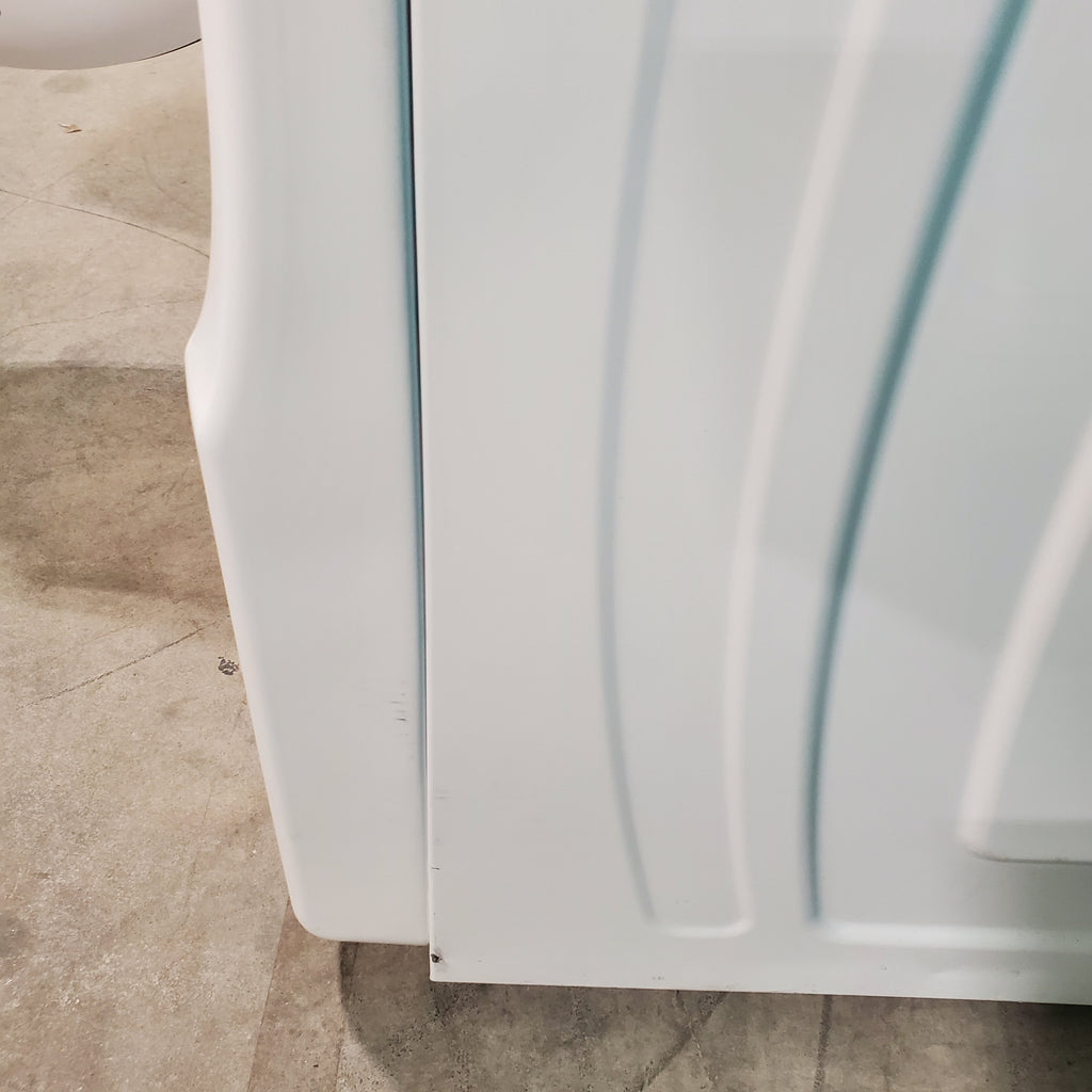 Pictures of Whirlpool Large Capacity 5.0 Cu. Ft. Front Load Washer with Quick Wash Cycle and Sanitize Cycle in White WFW6605MW - Scratch and Dent (Minor) and 7.4 Cu. Ft. Electric Wrinkle Shield Dryer with Advanced Moisture Sensing WED5605MW - Open Box - Neu Appliance Outlet - Discount Appliance Outlet in Austin, Tx