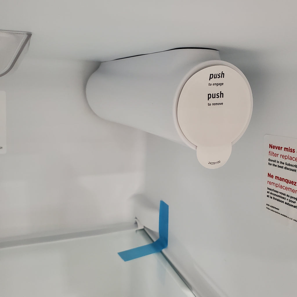 Pictures of Frigidaire Standard Depth 25.6 Cu. Ft. Side by Side 36" Refrigerator with a EvenTemp Cooling System FRSS26L3AF - Open Box - Neu Appliance Outlet - Discount Appliance Outlet in Austin, Tx