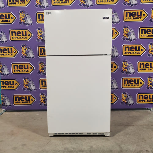 Pictures of Maytag White 33-Inch Wide 21 Cu. Ft. Top Freezer Refrigerator with PowerCold® Feature and Bright Series LED Lighting MRT311FFFH - Scratch & Dent - Minor - Neu Appliance Outlet - Discount Appliance Outlet in Austin, Tx