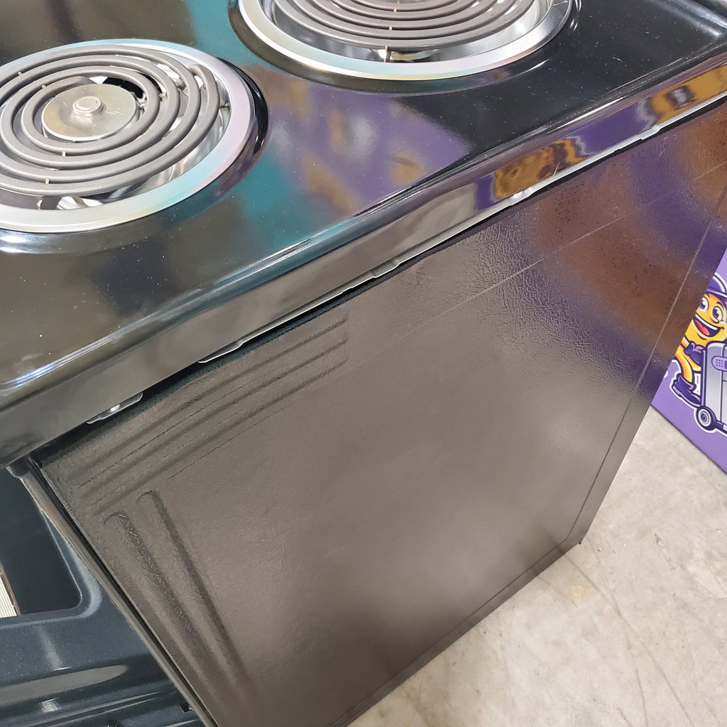 Pictures of Whirlpool 30" Black 4.8 cu. ft. Electric Coil Top Range with Keep Warm Setting WFC150M0JB - Scratch & Dent - Minor - Neu Appliance Outlet - Discount Appliance Outlet in Austin, Tx