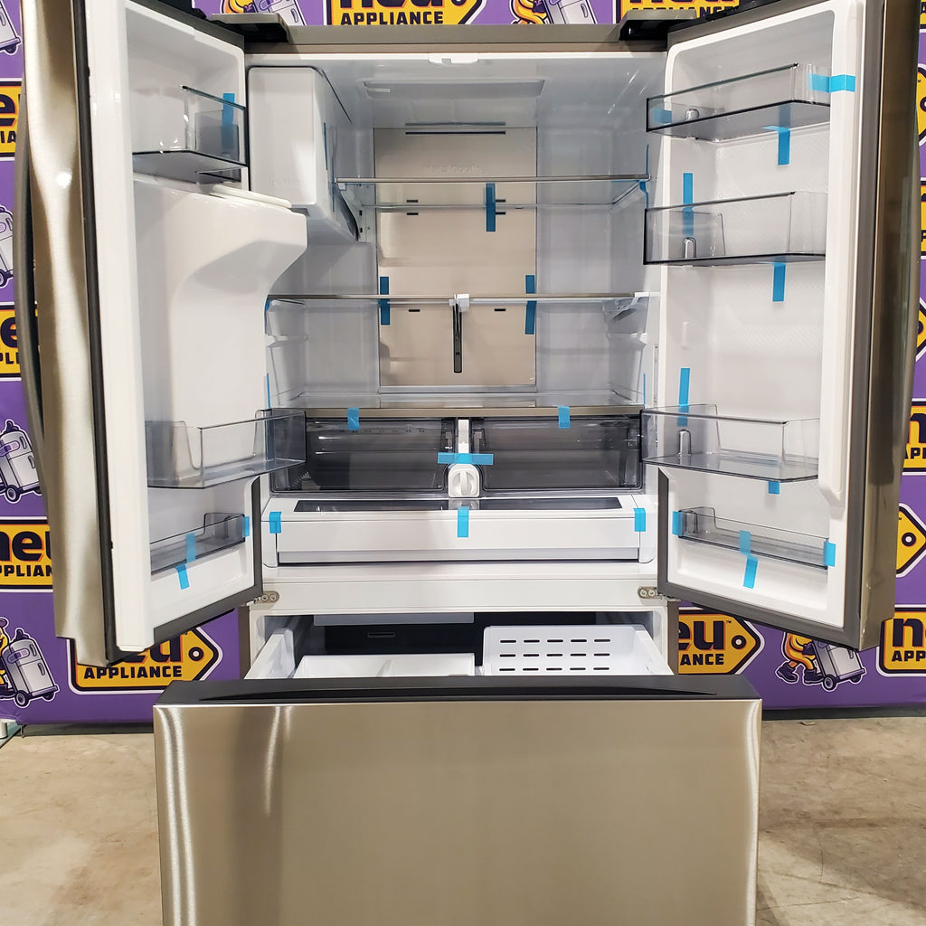Pictures of Samsung Stainless Steel 31 cu. ft. Mega Capacity 3-Door French Door Refrigerator with Four Types of Ice RF32CG5400SR - Open Box - Neu Appliance Outlet - Discount Appliance Outlet in Austin, Tx