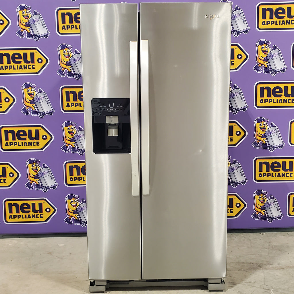 Pictures of Whirlpool Monochromatic Stainless Steel 33-inch Wide Side-by-Side 21 cu. ft. Refrigerator WRS331SDHM - Scratch & Dent - Moderate - Neu Appliance Outlet - Discount Appliance Outlet in Austin, Tx
