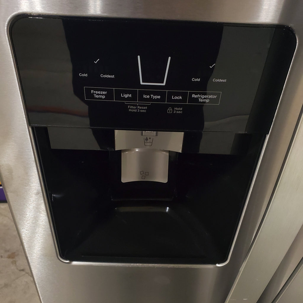 Pictures of Whirlpool Monochromatic Stainless Steel 33-inch Wide Side-by-Side 21 cu. ft. Refrigerator WRS331SDHM - Scratch & Dent - Moderate - Neu Appliance Outlet - Discount Appliance Outlet in Austin, Tx