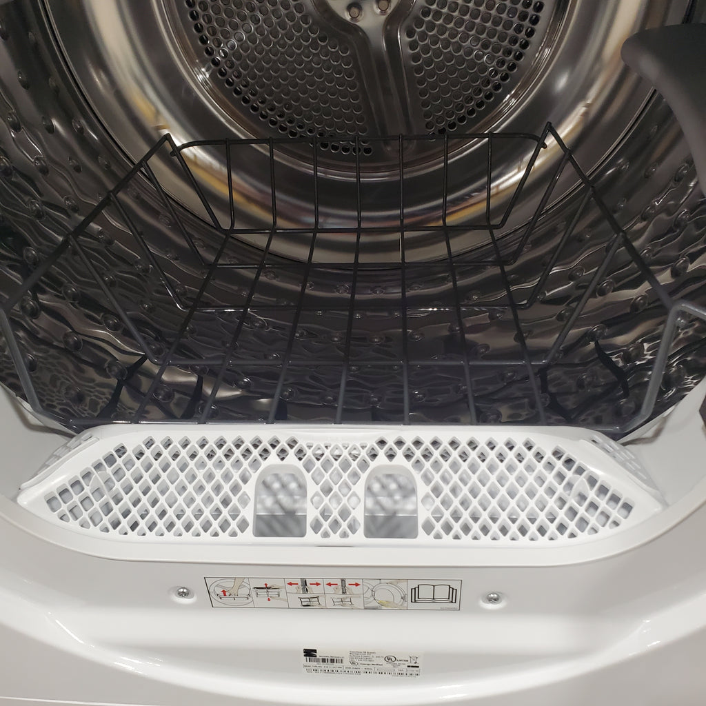 Pictures of Kenmore 24 inch Stackable White 2.2 cu. ft. Steam Front-Load Washer with Accela Wash 2641202 and 4.0 cu. ft. Ventless Front-Load Stackable Front-Load Dryer in White with Stainless Steel Drum 2681202 - Neu Appliance Outlet - Discount Appliance Outlet in Austin, Tx