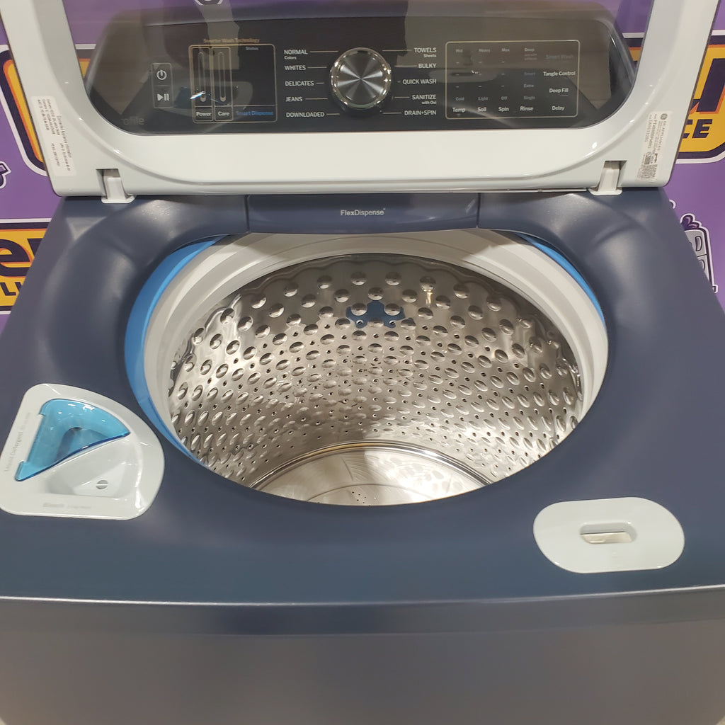 Pictures of GE Profile™ ENERGY STAR® 5.4 cu. ft. Capacity Washer with Smarter Wash Technology and Adaptive SmartDispense - PTW800BPWRS - Scratch & Dent - Minor - Neu Appliance Outlet - Discount Appliance Outlet in Austin, Tx